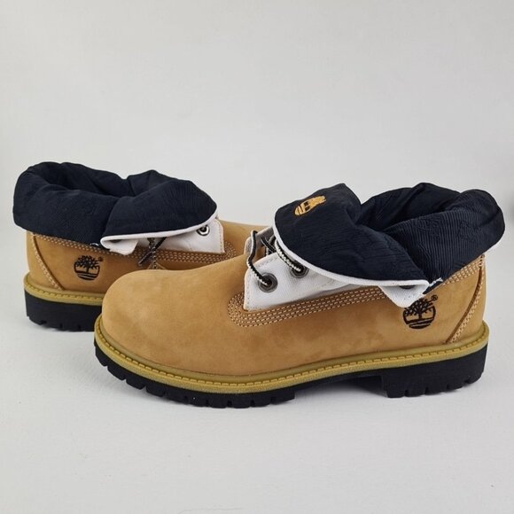 Timberland Script Roll Top Boots  Little Kids Wheat Leather - Picture 7 of 13